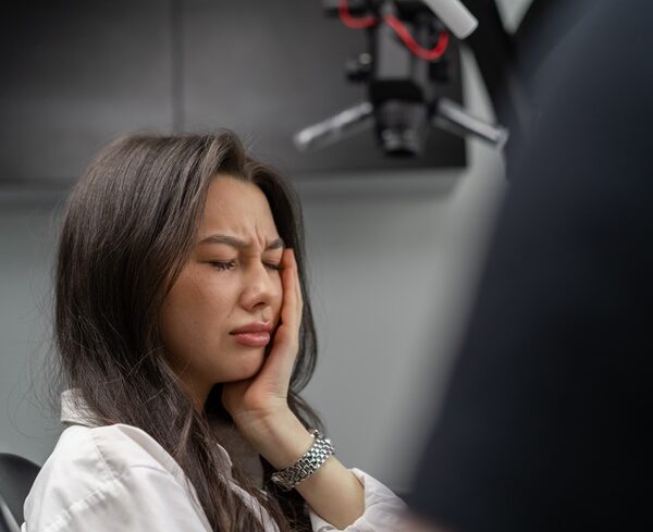 Dentistry patient with toothache Dentistry patient with toothache at the doctor
