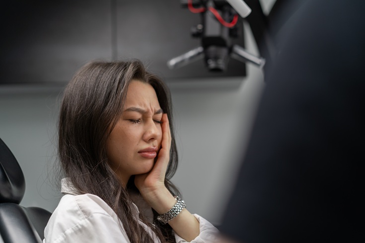 Dentistry patient with toothache Dentistry patient with toothache at the doctor